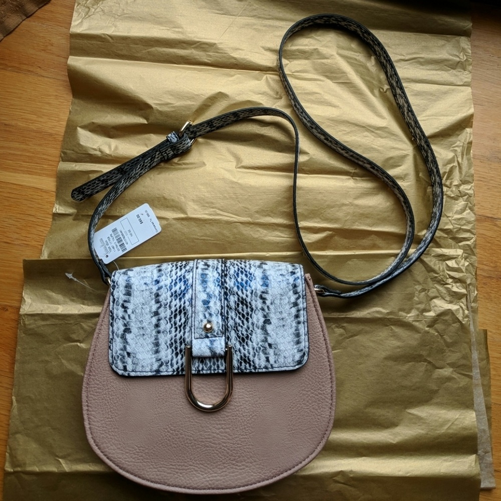 Neiman Marcus faux leather crossbody bag.